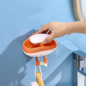 Seld Adhesive Soap Bathroom Soap Holder With Lid