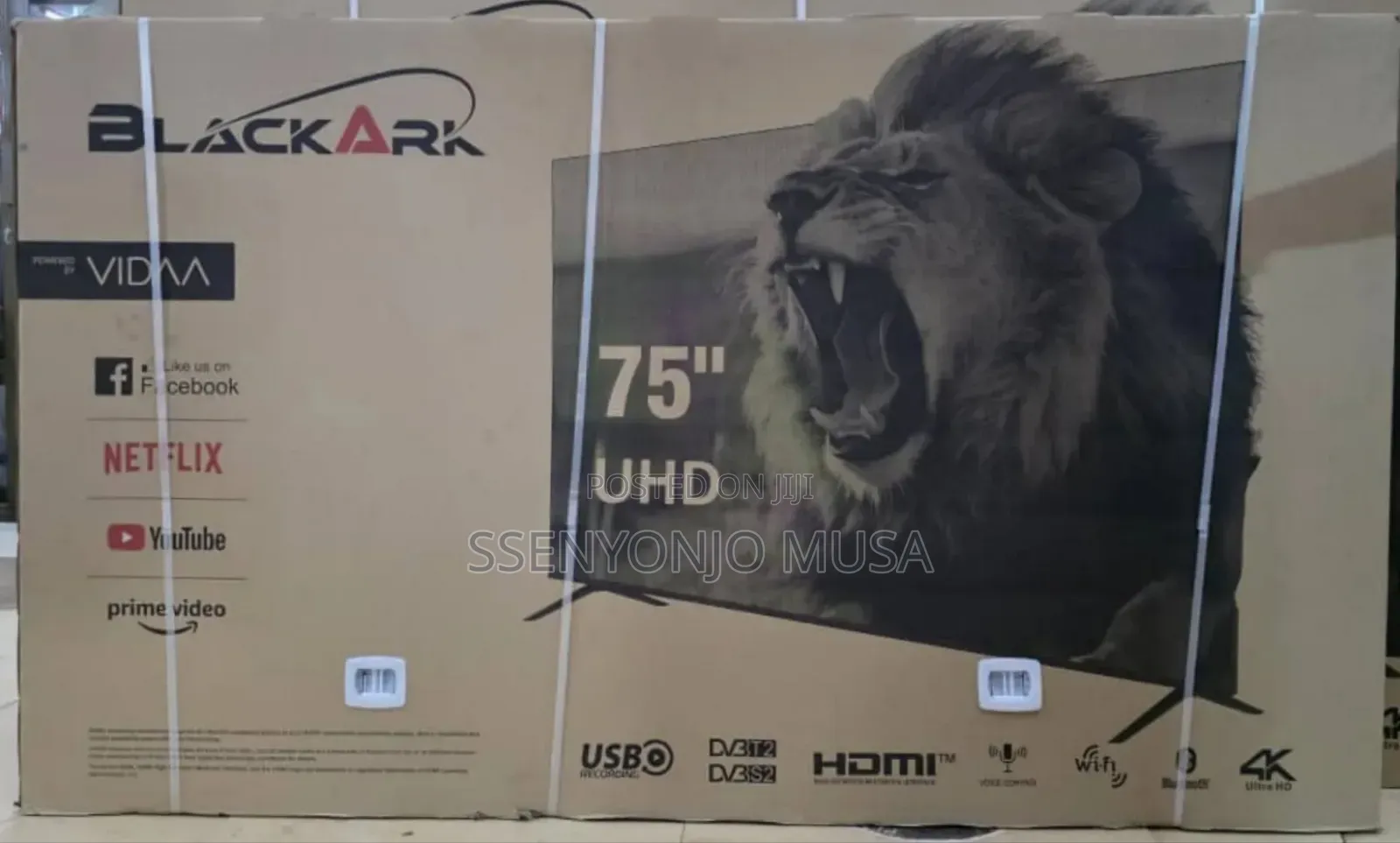 Blackark 75" Uhd Smart Frameless Tv - Vidaa, Netflix