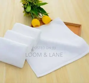 6pcs Square Mini White Face Towels