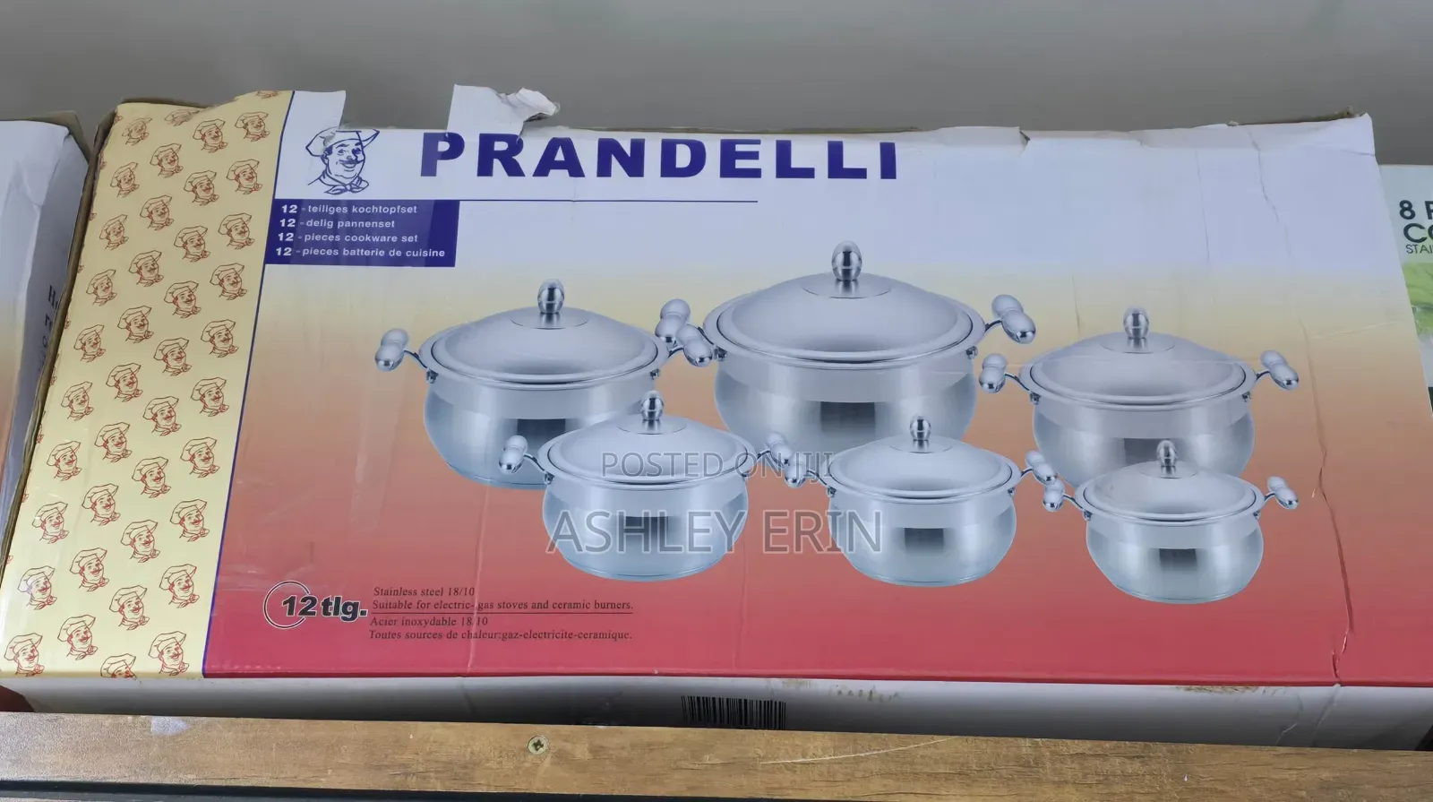 Prandelli 12-Piece Stainless Steel Cookware Set
