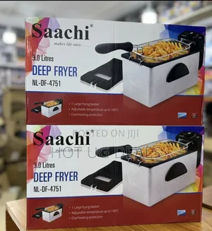 Saachi Electric Deep Fryer- Stainless Steel, 3 Litres