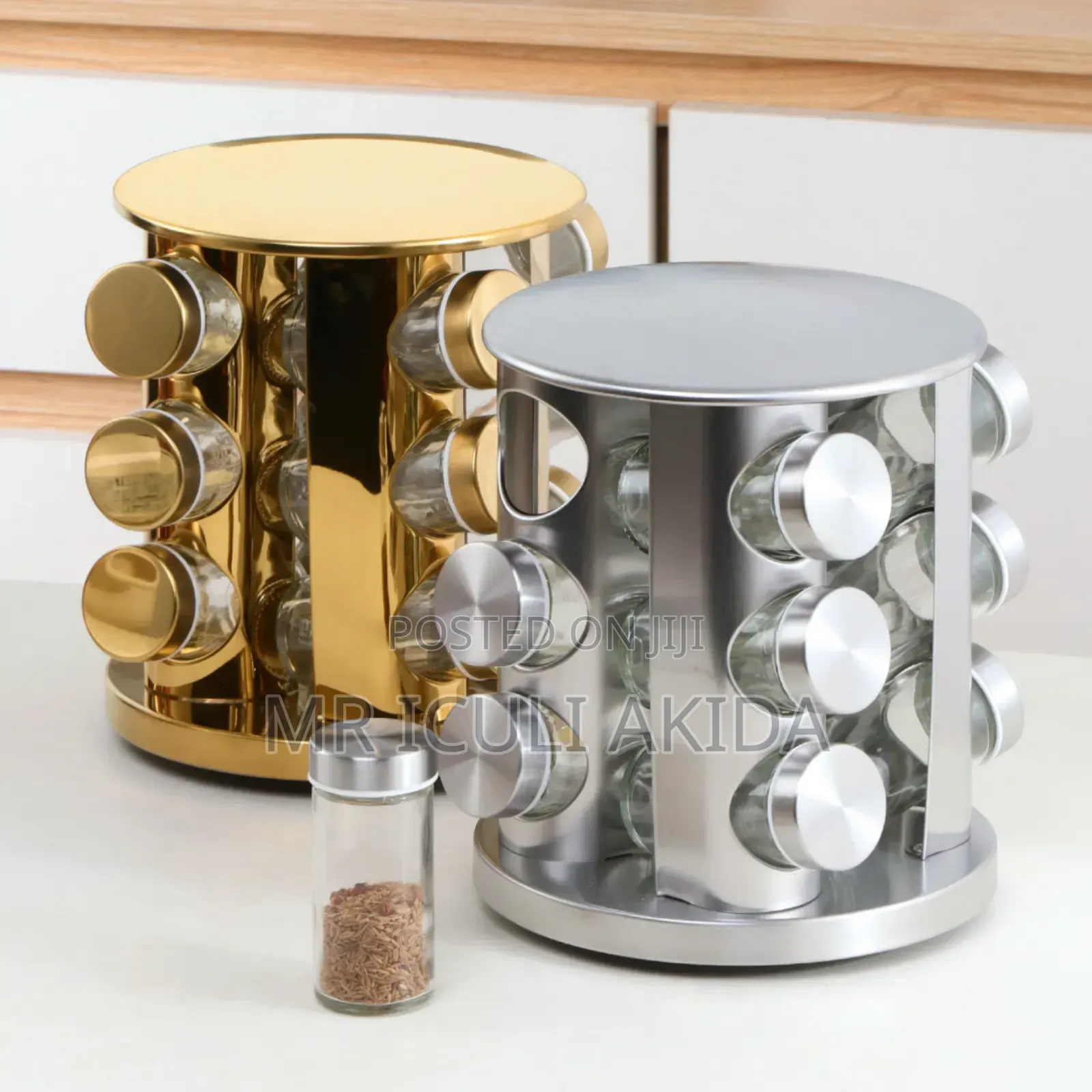 12jars Seasoning Rotating Carousel Spice Rack