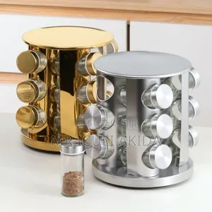 12jars Seasoning Rotating Carousel Spice Rack