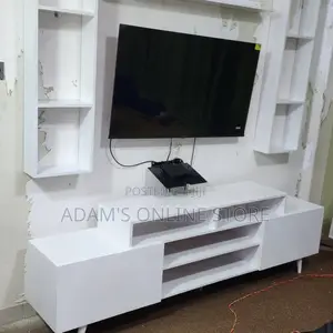 Tv Stand Unit Wall Mount in White Color