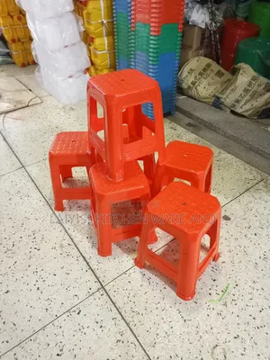Set of 6 Durable Plastic Stools – Stackable, Multi-Purpose