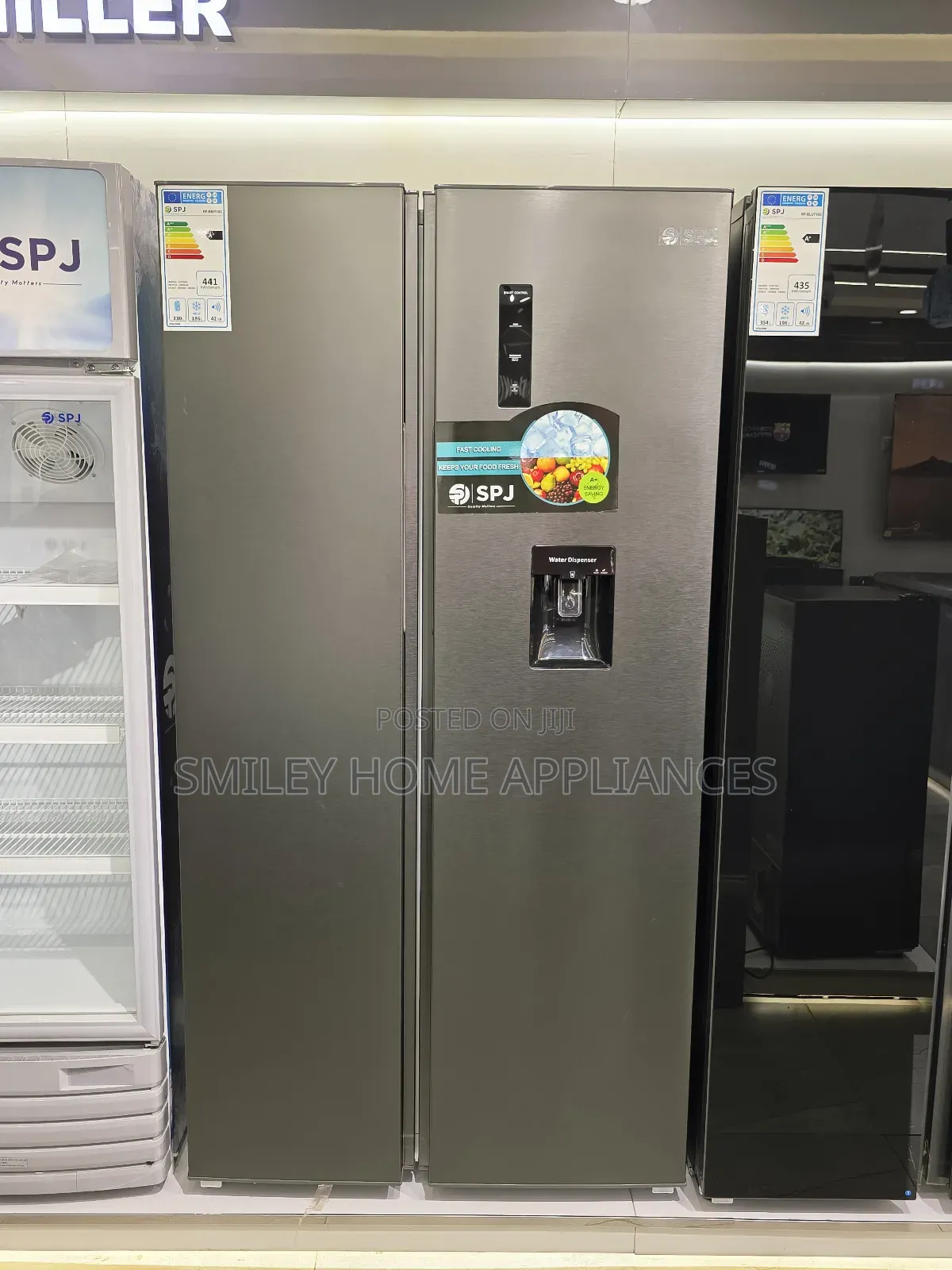 719ltrs SPJ Matte Grey Side by Side Fridge at 40% Discount