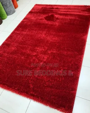 Modern Red Shaggy Carpet