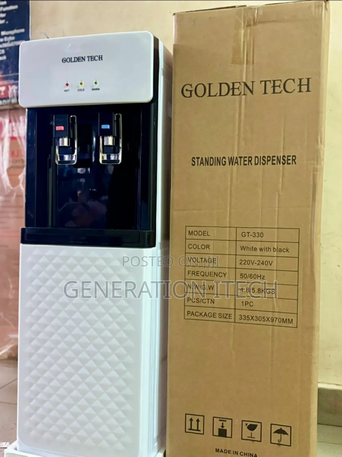 Golden Tech Standing Water Dispenser- Hot and Cold Dispenser