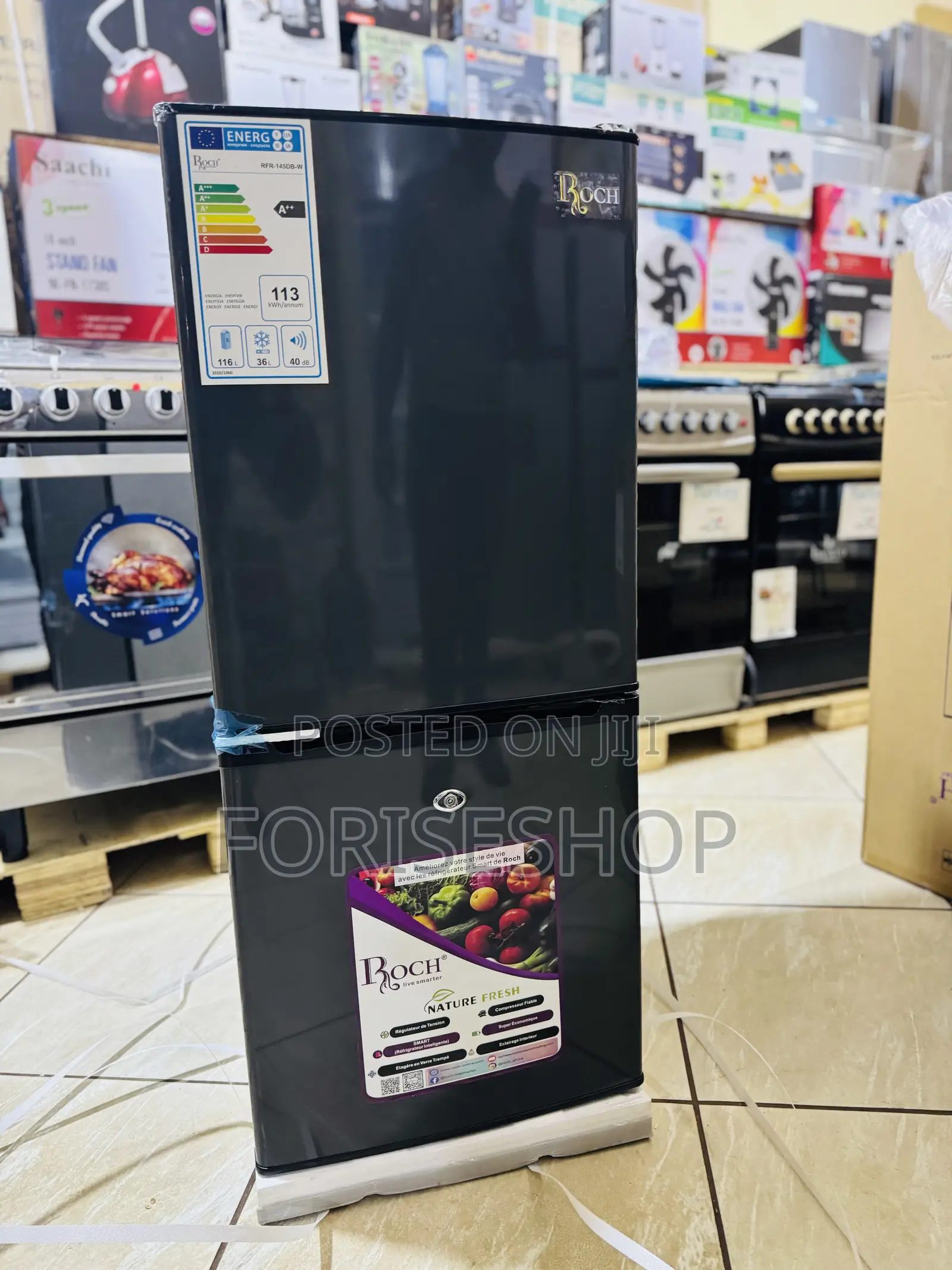 Roch 145l Bottom Double Door Fridge