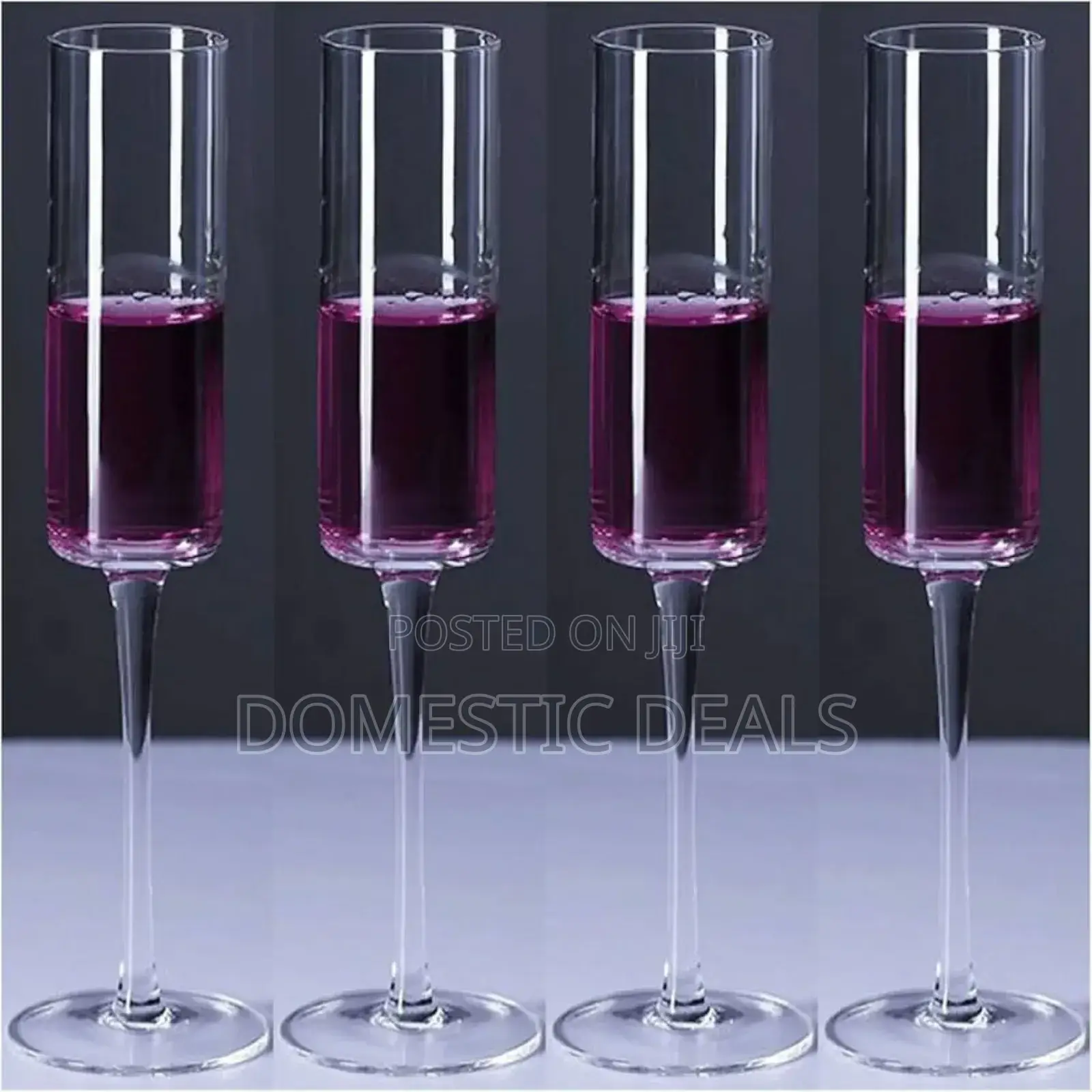 6pcs Champagne Flutes, 165ml Clear Glasses