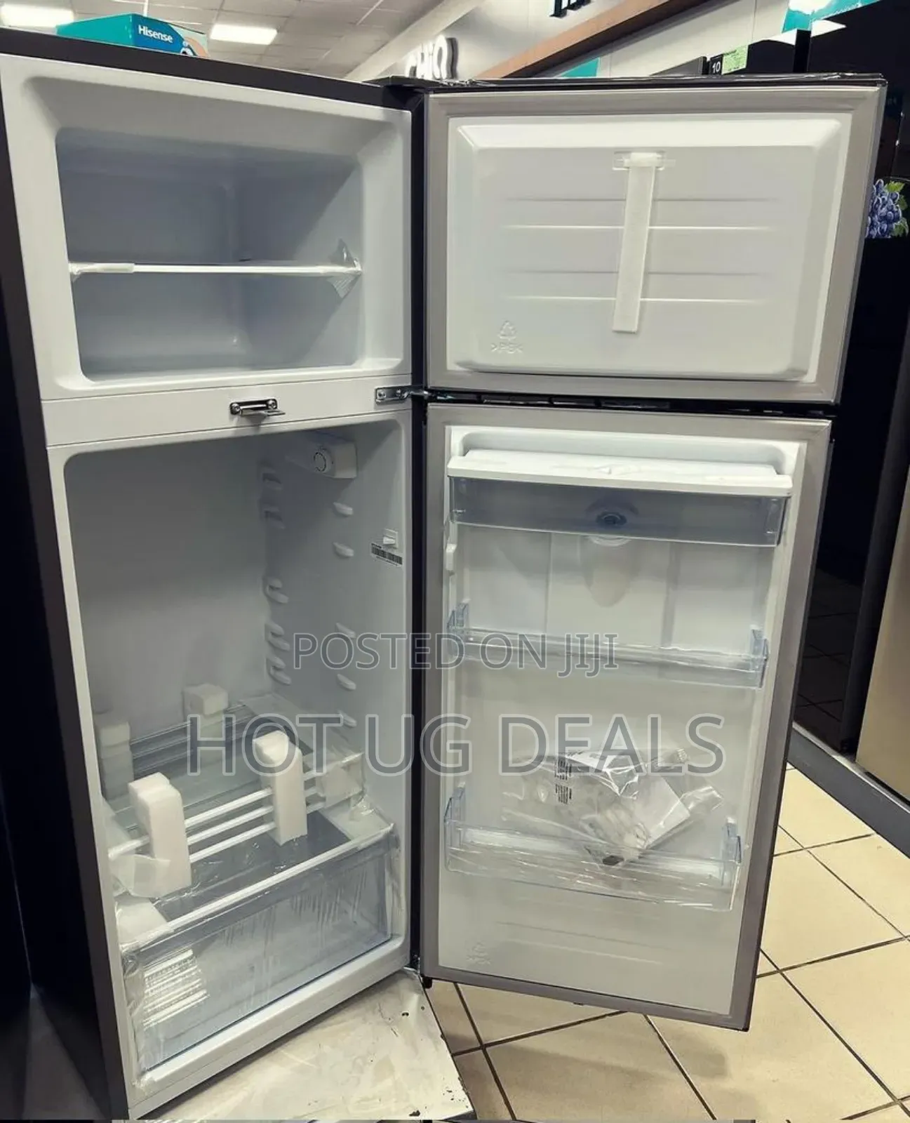 Hisense 270 Liters Double Door Refrigerator With Dispenser