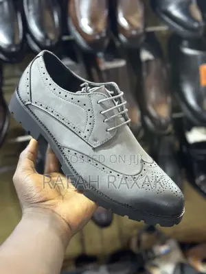 Classic Men’S Gray Oxfords Smart Casual Low Shoes