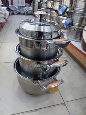6-Piece Stainless Steel Cookware Set. 20,22,24cm