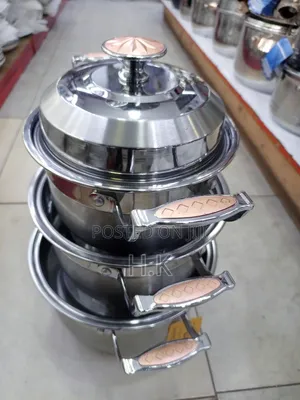 6-Piece Stainless Steel Cookware Set. 20,22,24cm
