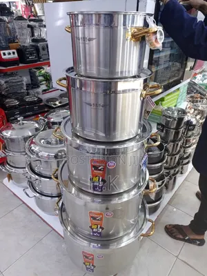 5-Piece Stainless Steel Saucepans 30,35,40,45,50cm
