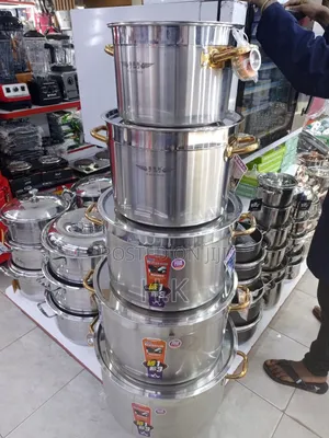 5-Piece Stainless Steel Saucepans 30,35,40,45,50cm