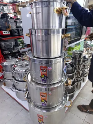 5-Piece Stainless Steel Saucepans 30,35,40,45,50cm
