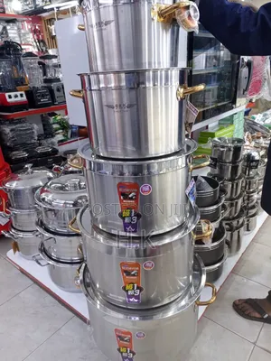 5-Piece Stainless Steel Saucepans 30,35,40,45,50cm
