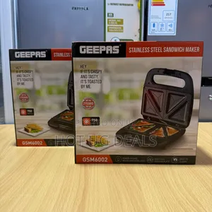 Geepas Slice Sandwich Maker With Non -stick Plate. - Black
