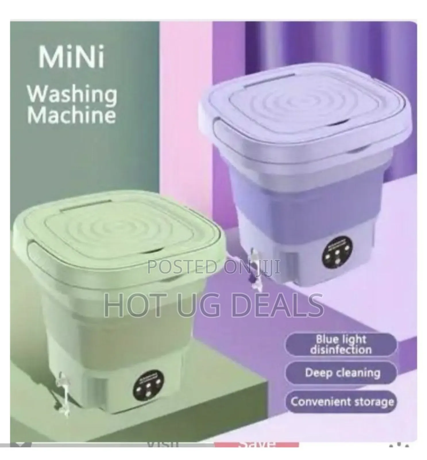 4.5l Portable Washing Machine - Green/Purple