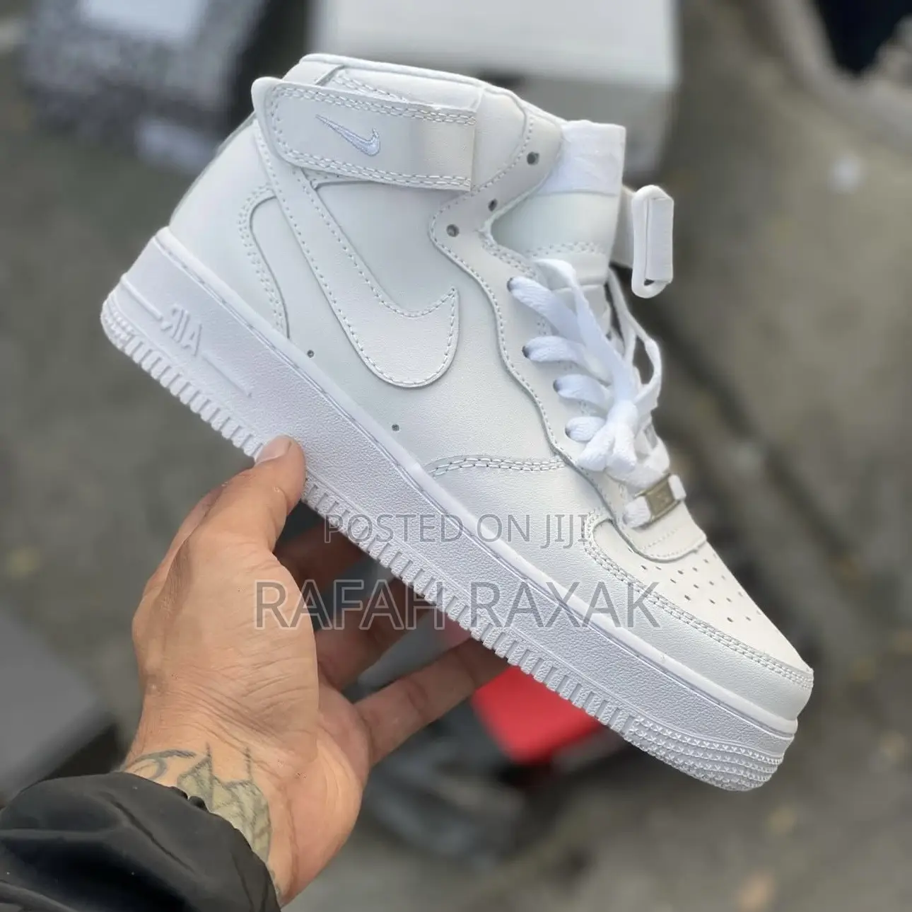 Original White Nike Air Force 1 High Top Sneaker