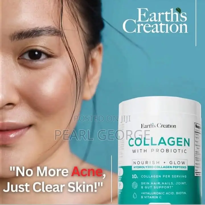Earths Creation Collagen With Probiotic. Nourish+Glow