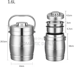 Stainless Steel Food Flask - Silver
