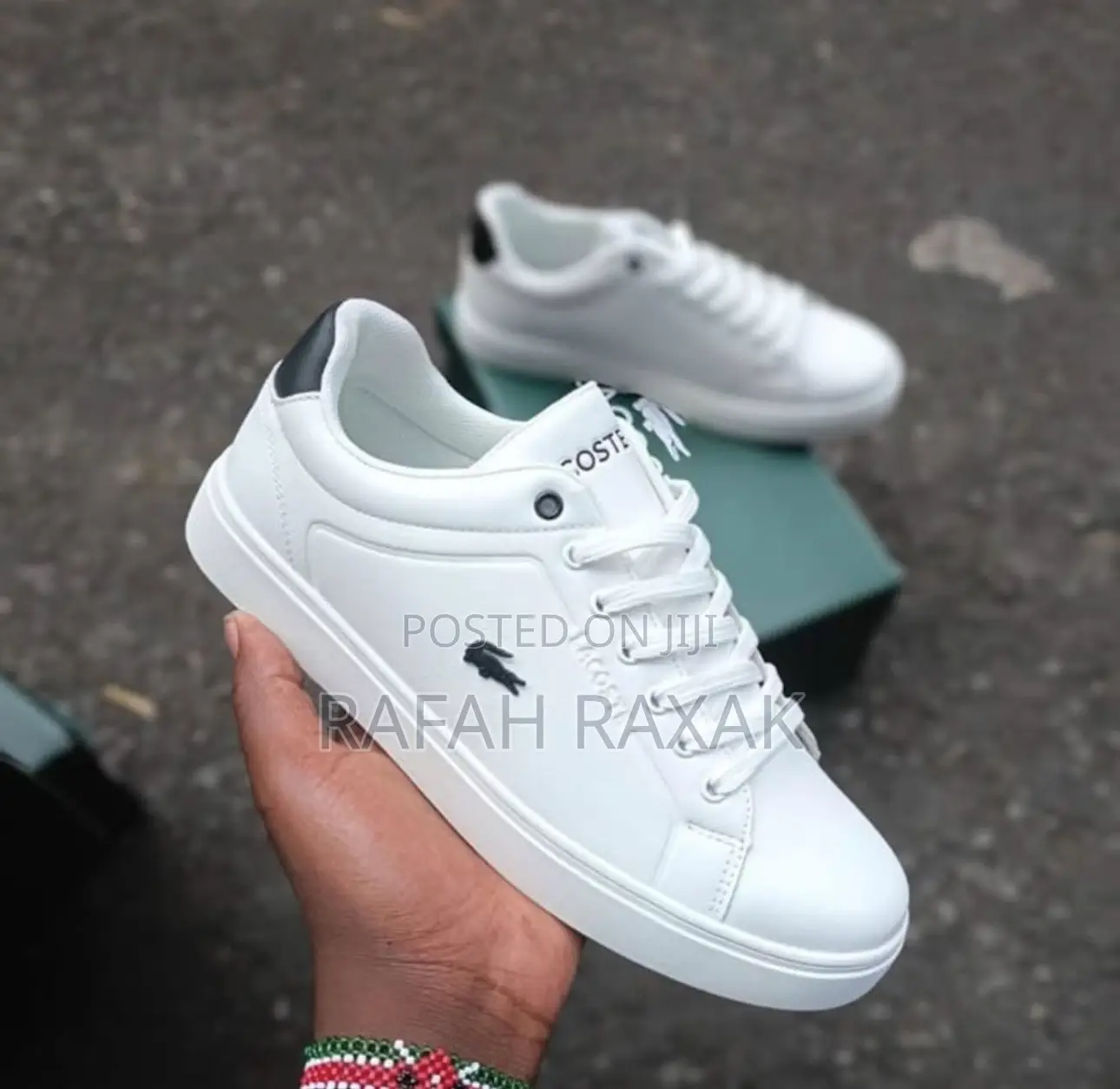 Original White Lacoste Casual Leather Sneakers