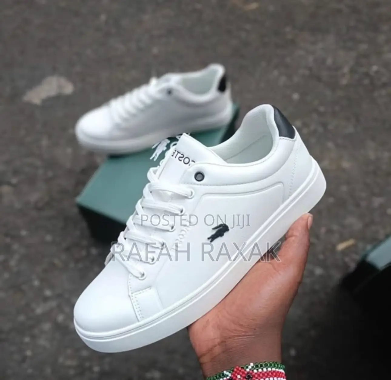 Original White Lacoste Casual Leather Sneakers
