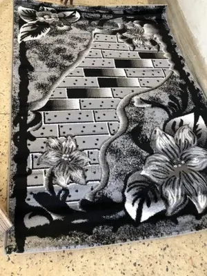 Turkish Carpet Black and Gray