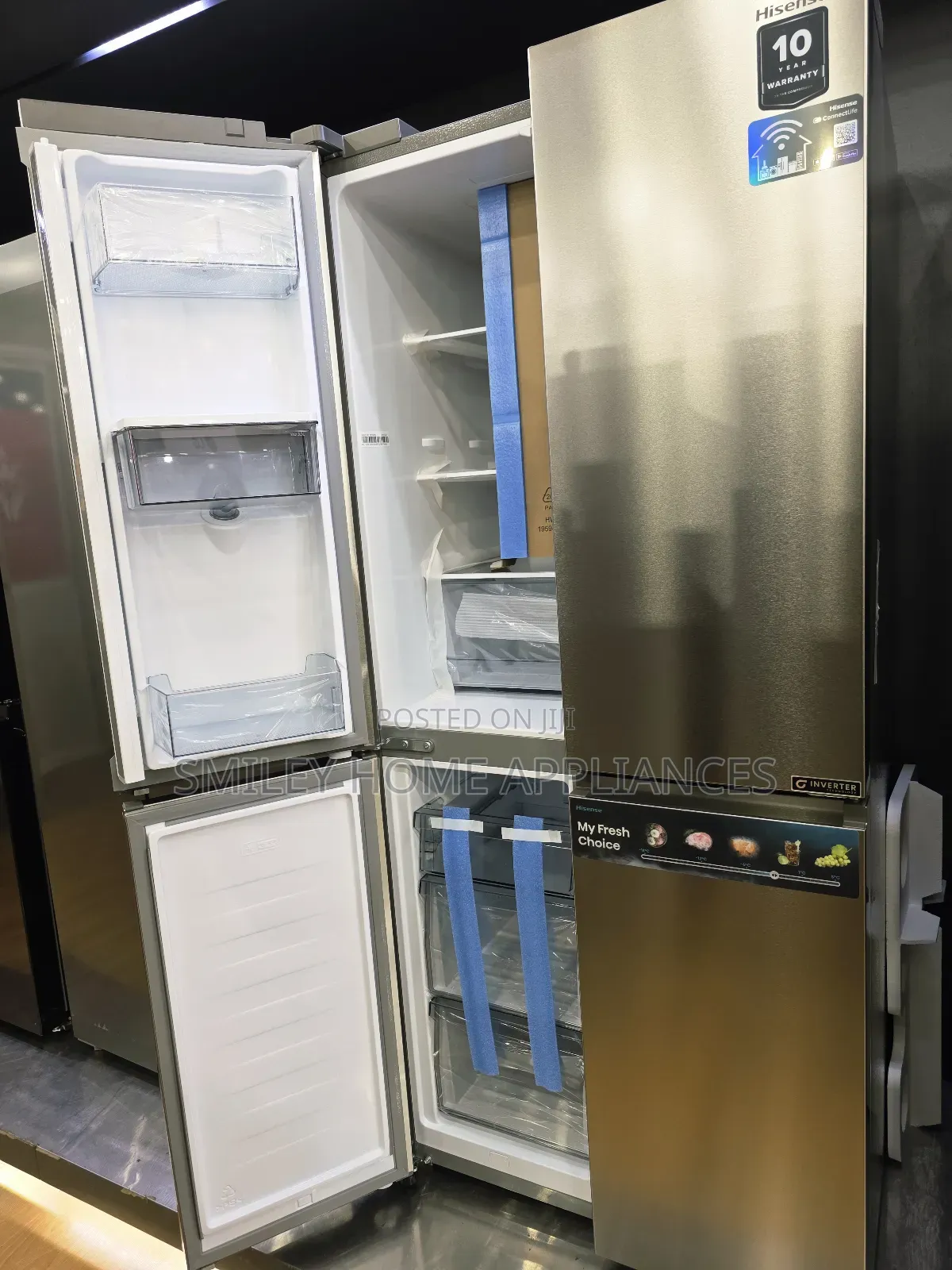 610ltrs Hisense French Door Fridge With Dual Cooling Tech