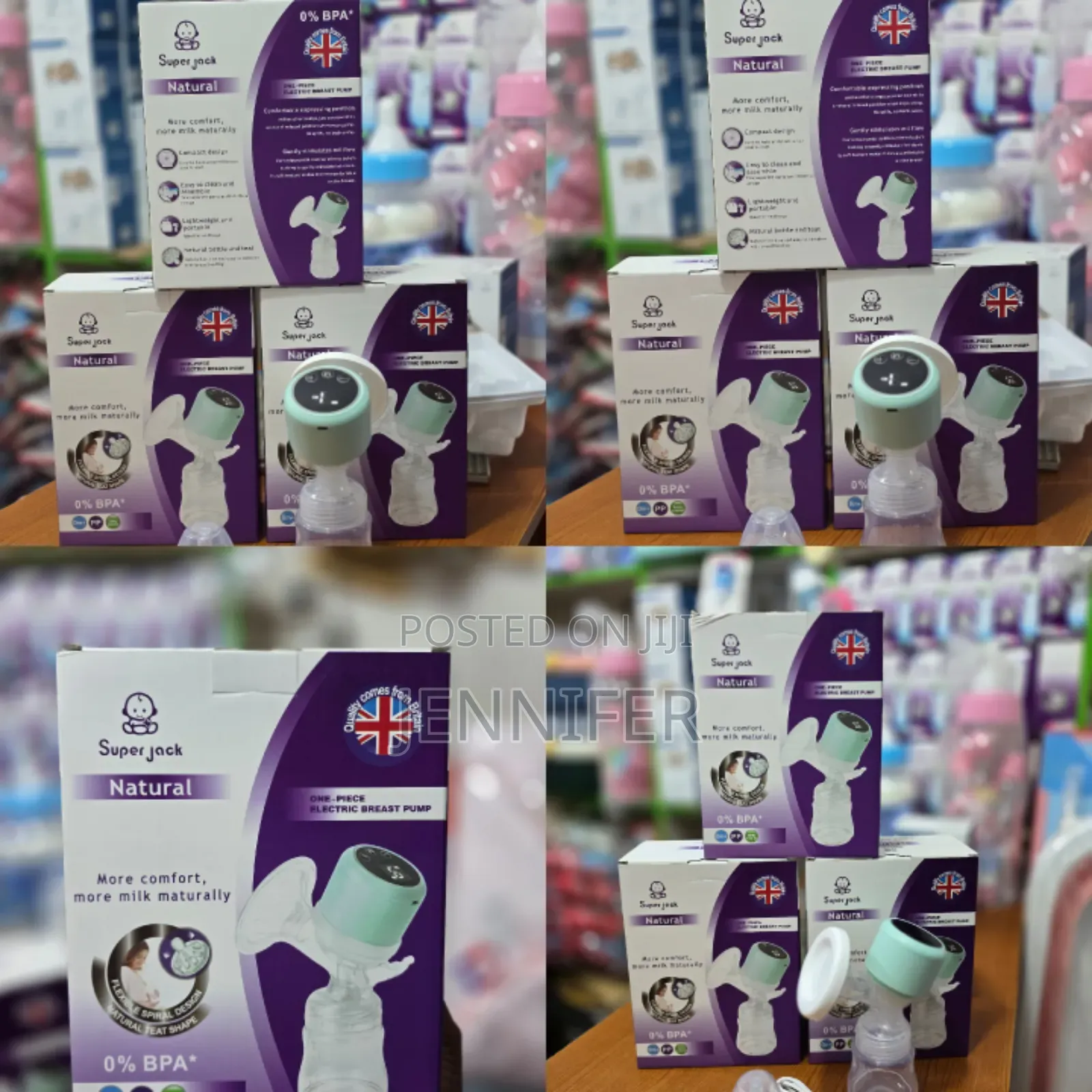 Super Jack Single Natural Rechargeable Breast Milk Pump