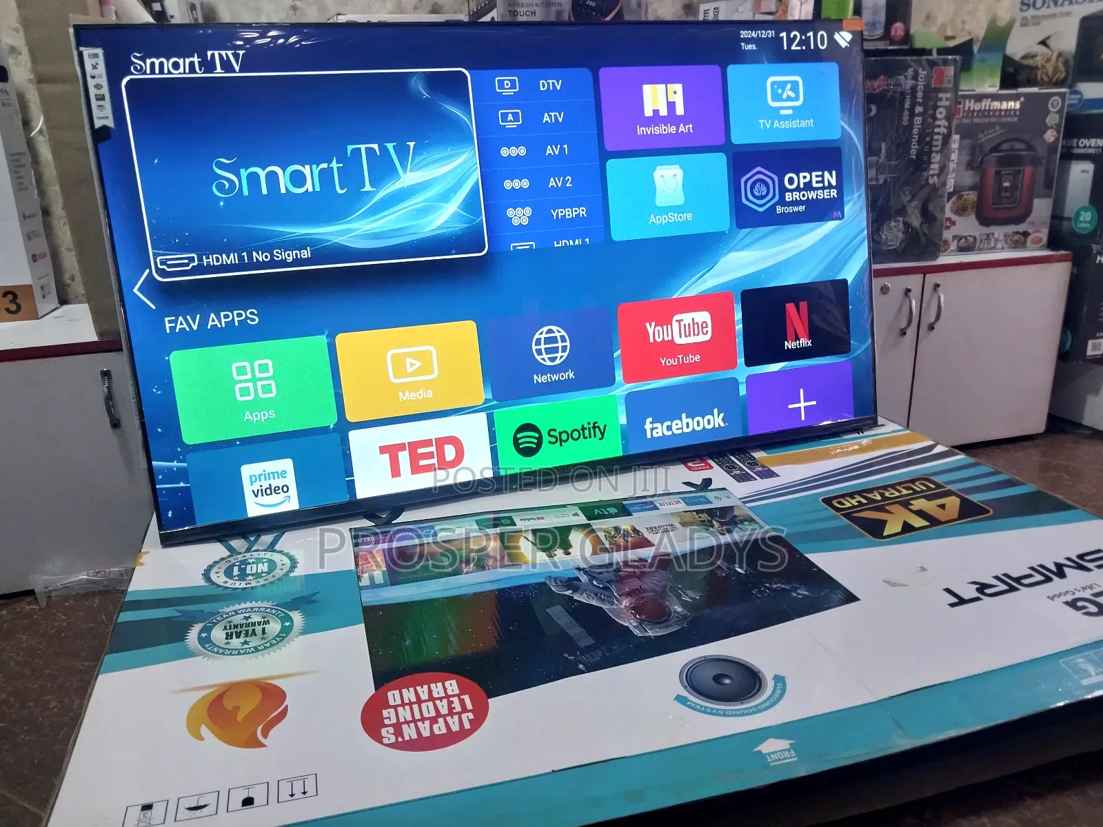 Lg 70 Inches Smart Android Digital Flat Screen Flameless.