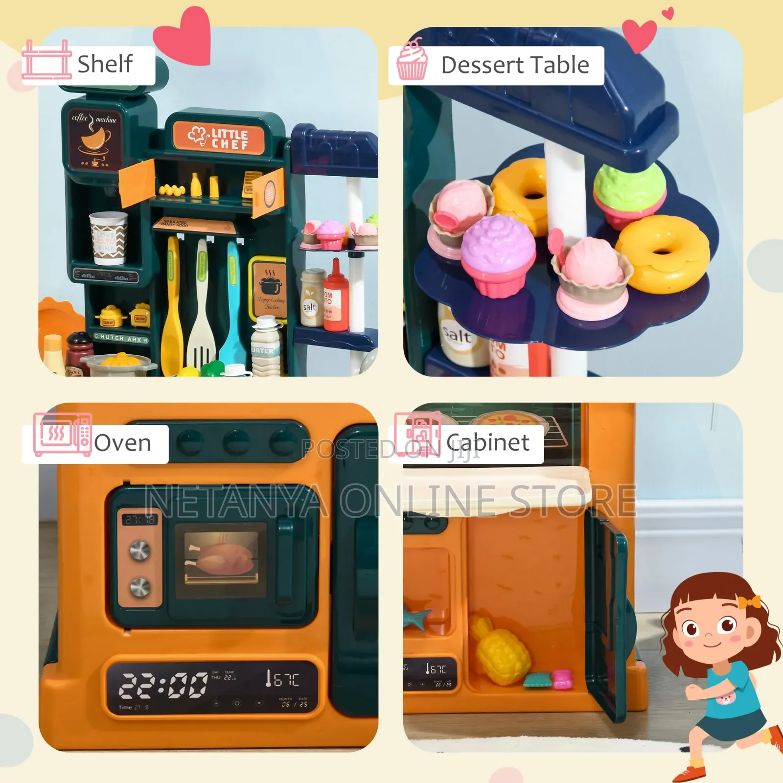 77pcs Toddlers Kitchen Play Set