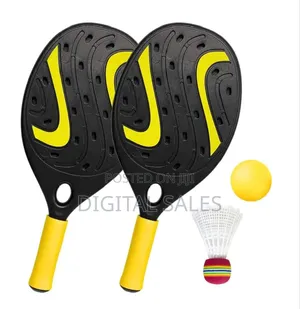 Set of 2 Rackets , Ball Shuttlecock Beach Tennis Beach
