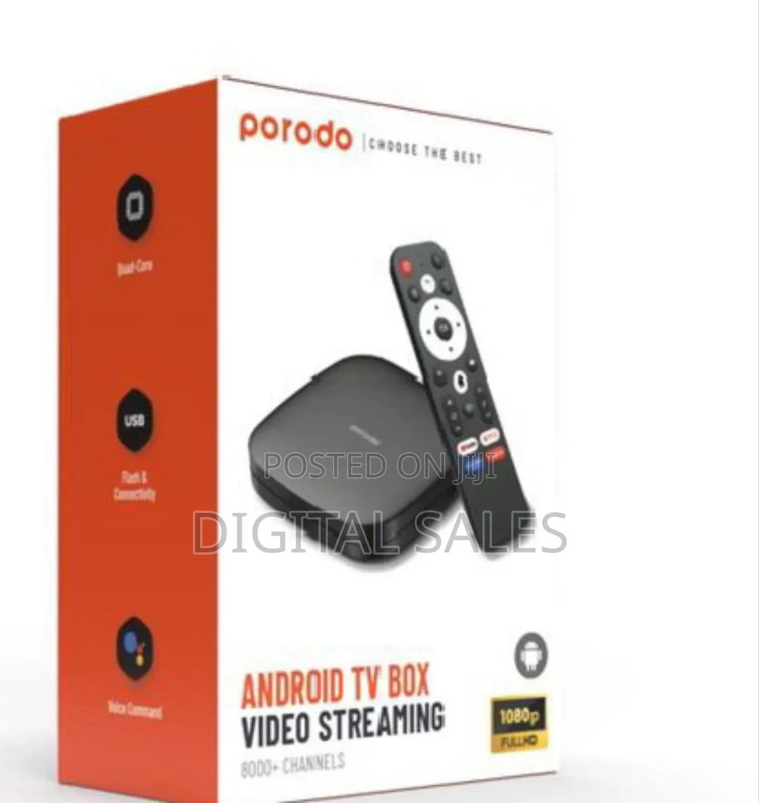 Porodo Android Tv Box - Black