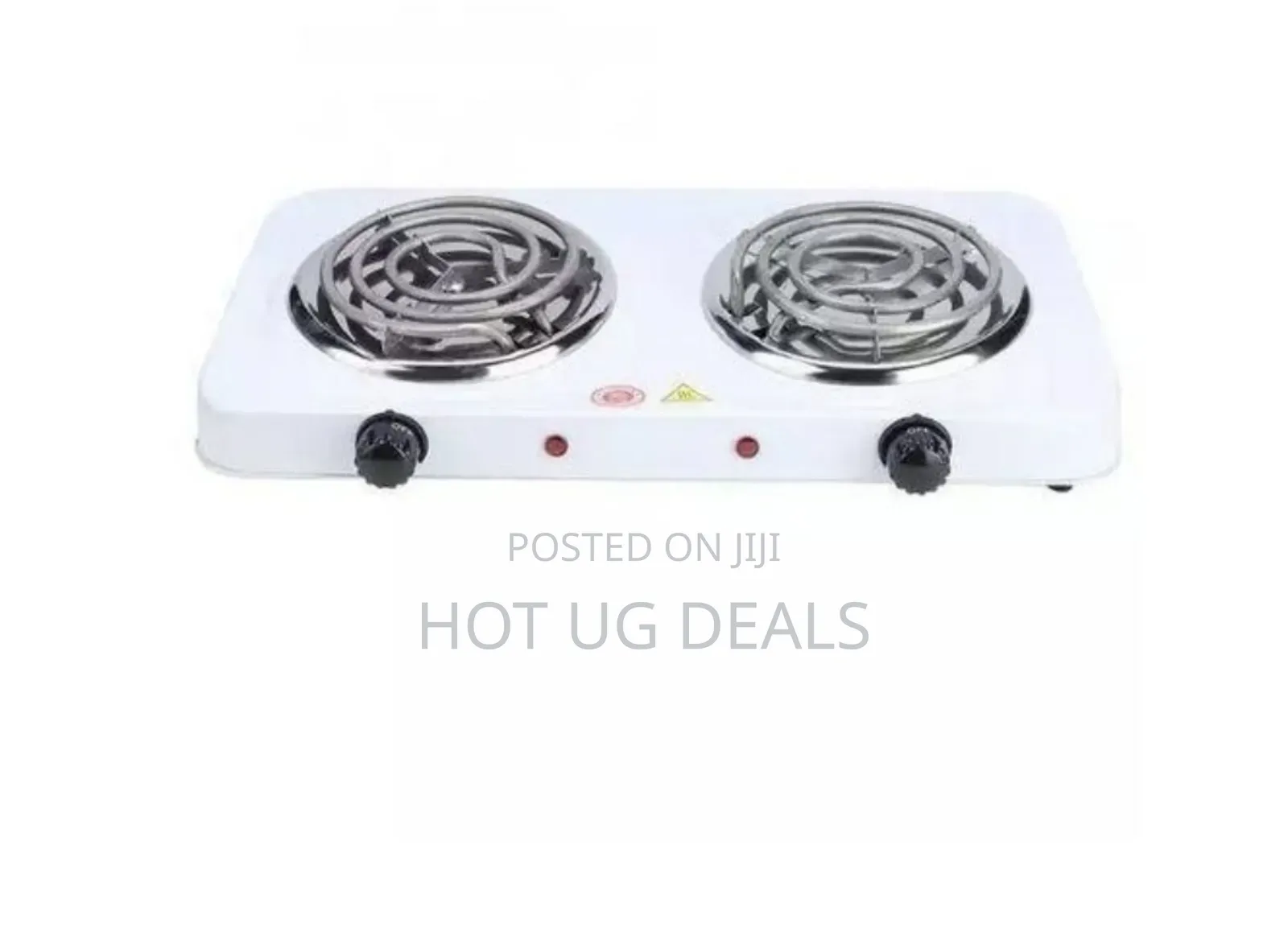 Hot Plate Portable Double Burner Electric Coil - White