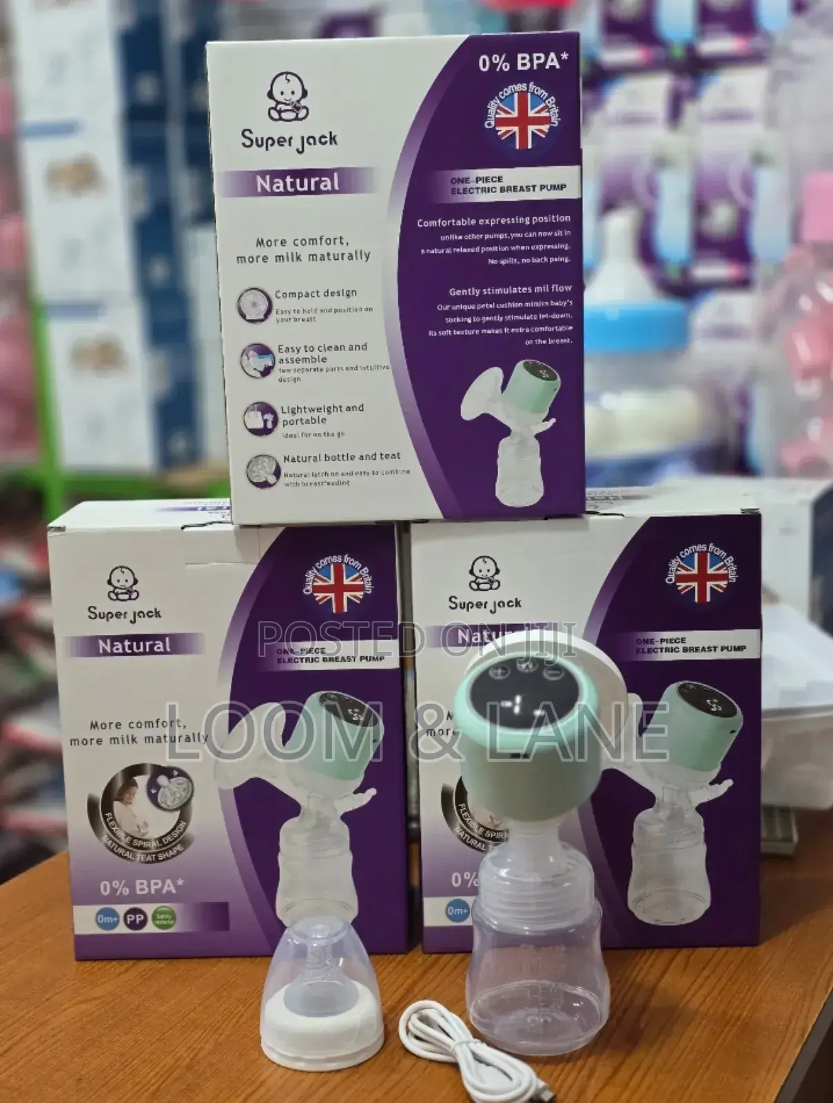 Super Jack Single Natural Rechargeable Breast Milk Pump