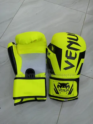 Lemon Green Boxing Gloves Leather Original Material