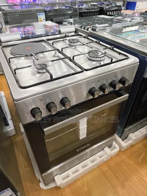Titan 60cm by 60cm Gas Cooker Stainless (3+1)Electric Oven