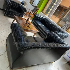 Leathered Chesterfield Sofa Set