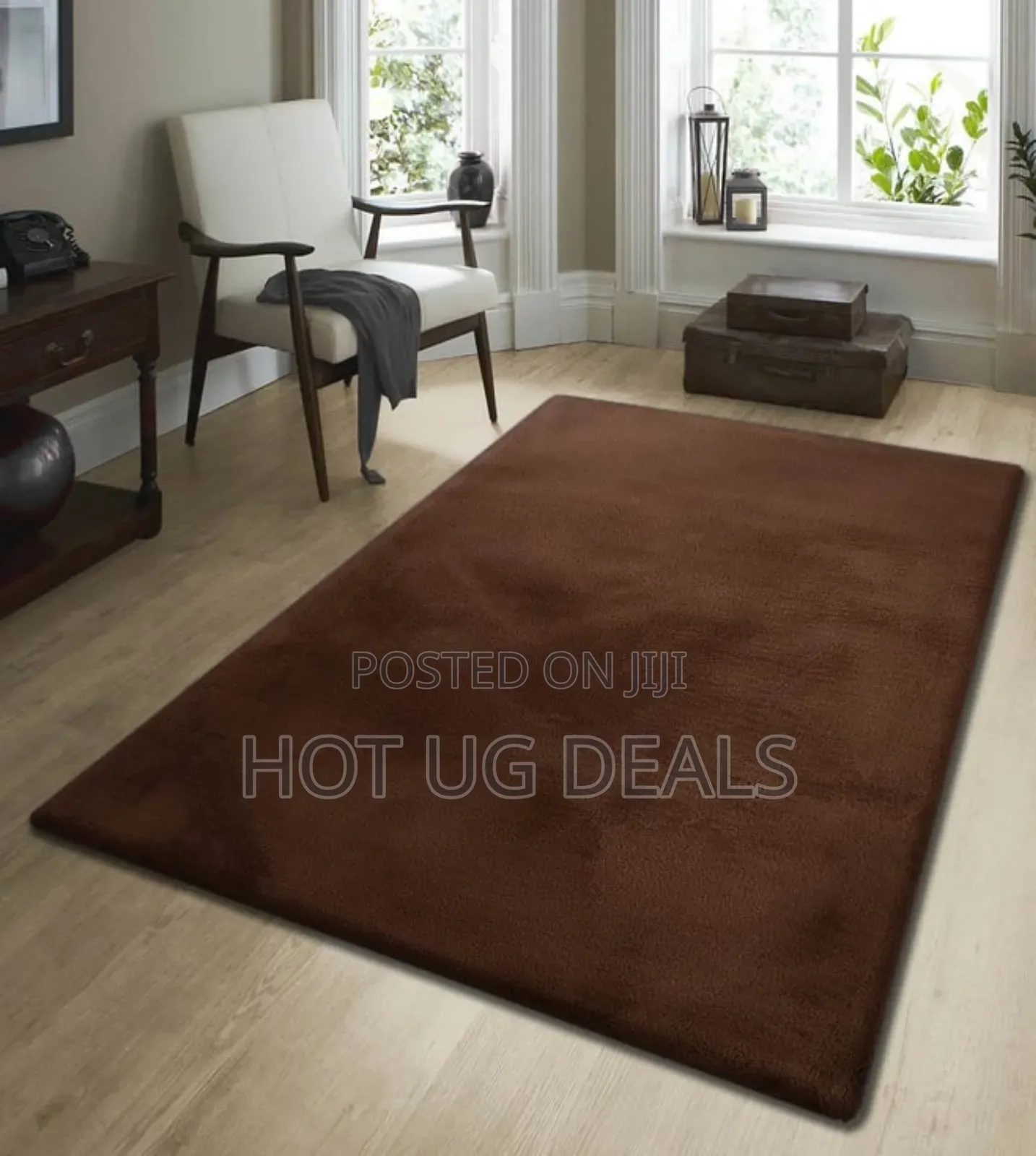 1.2 X 2m Rabbit Fur Carpet Medium Size - Colour Varies