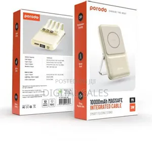 Porodo 10000mah Magsafe Integrated Cables. Pd-Pbfch039-Bk