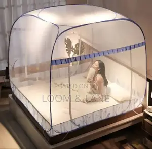Folding Square Top Bed Canopy Mosquito Net