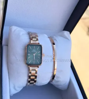 Daniel Wellington Quadro Studio Rosegold Green