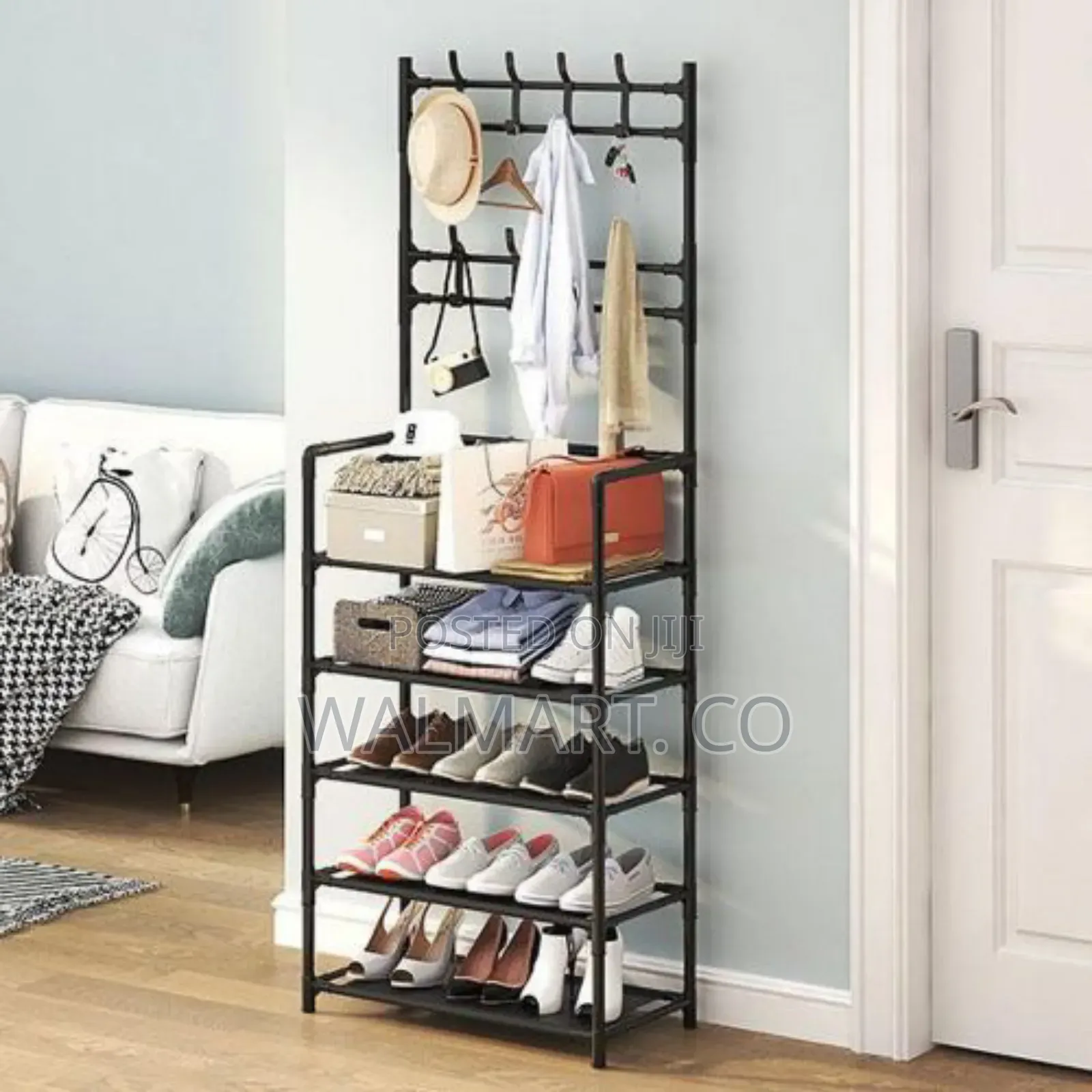 Metallic Hat Shoe Rack
