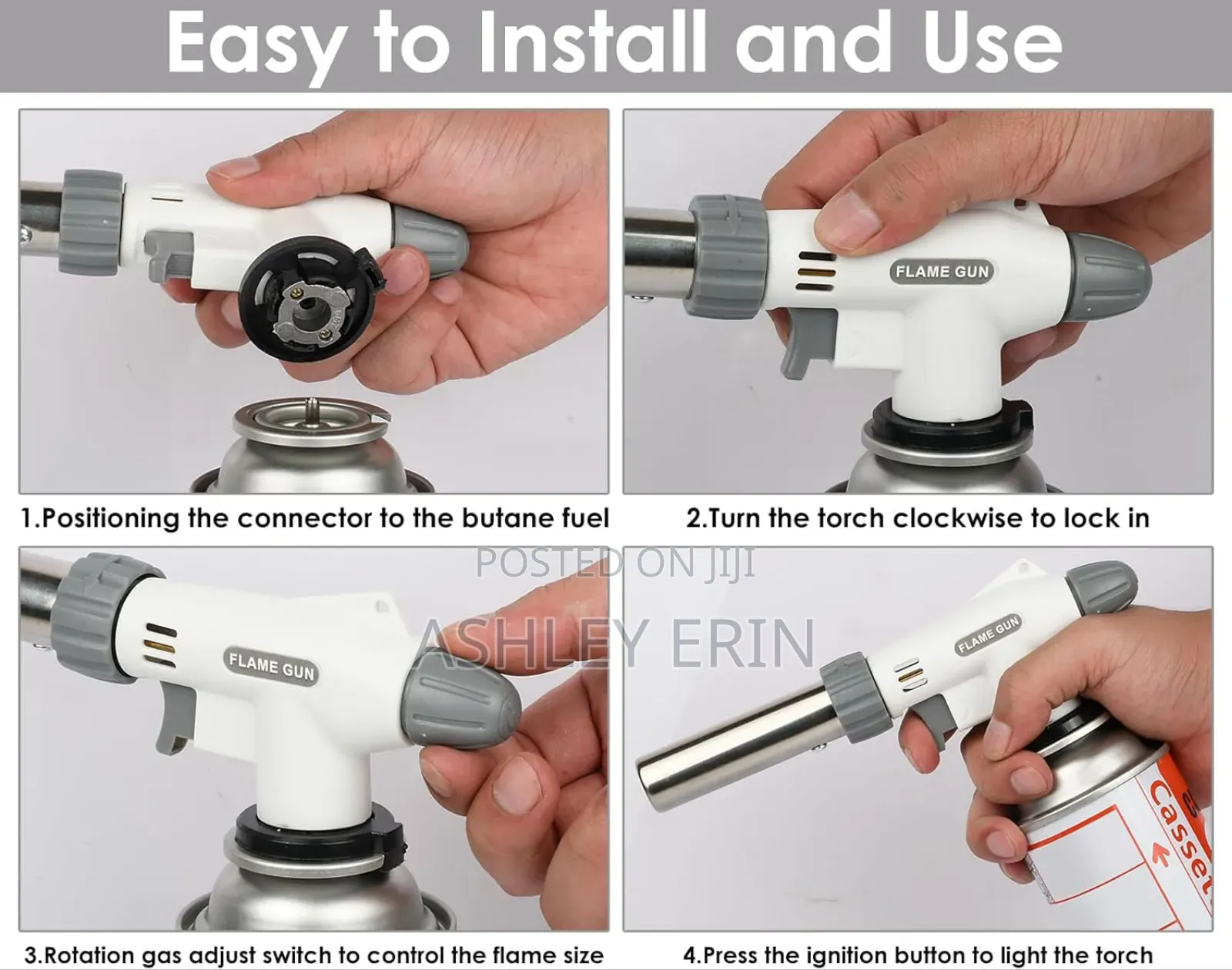 Portable Metal Flame Gun/Butane Torch