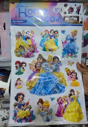 3d Disney Princess Wall Stickers