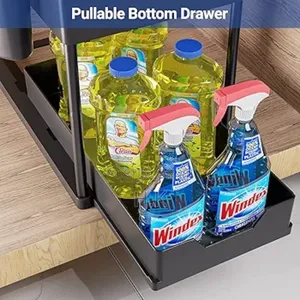 Under Sliding Cabinet Basket Organizer