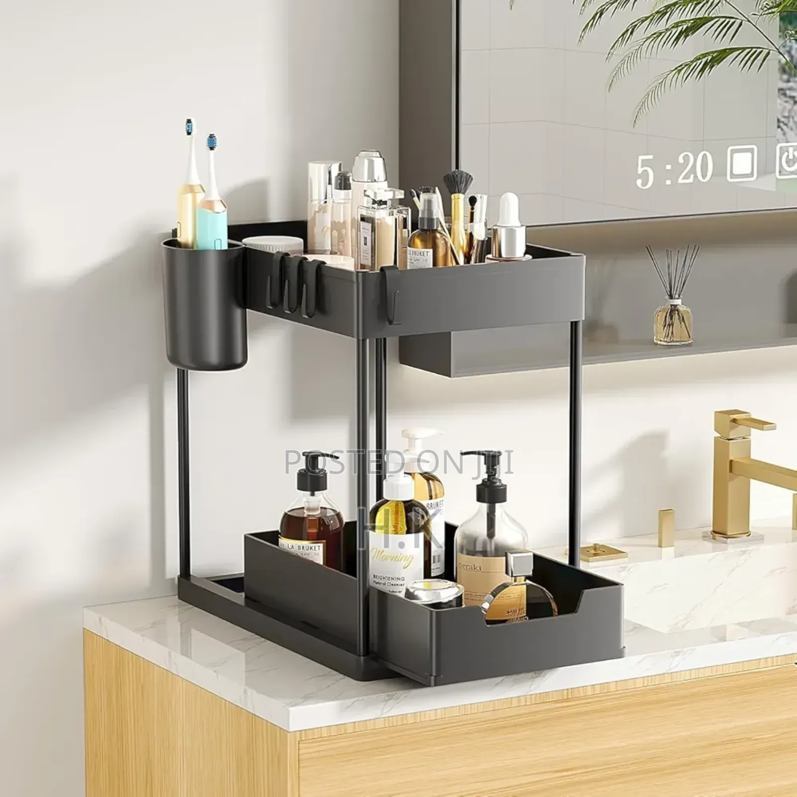 Under Sliding Cabinet Basket Organizer